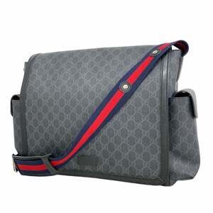 Gucci GG Supreme Shoulder Bag 495909 Black Men's